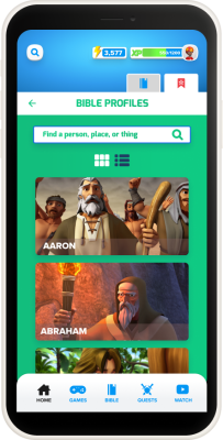 Superbook Kids Bible App Bible Profiles Screen