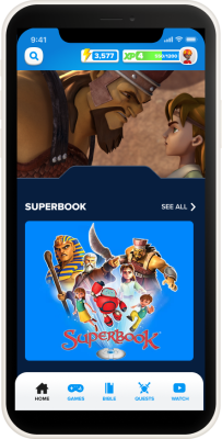 Superbook Kids Bible App Videos Screen
